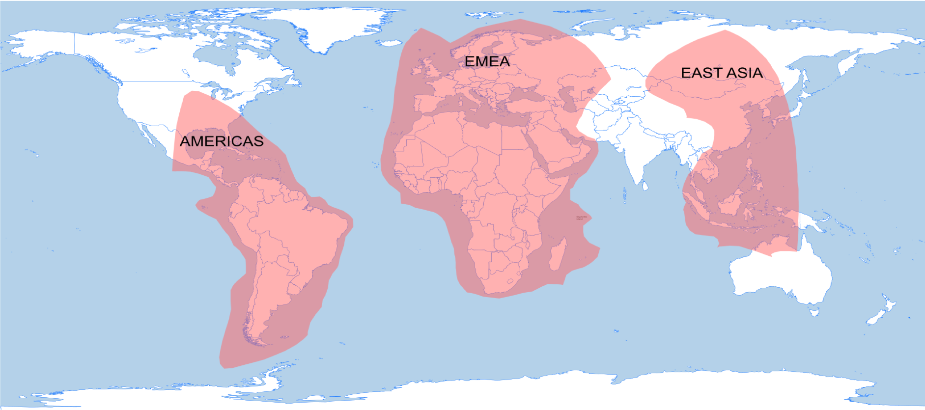 Regional C Band VSAT Coverage