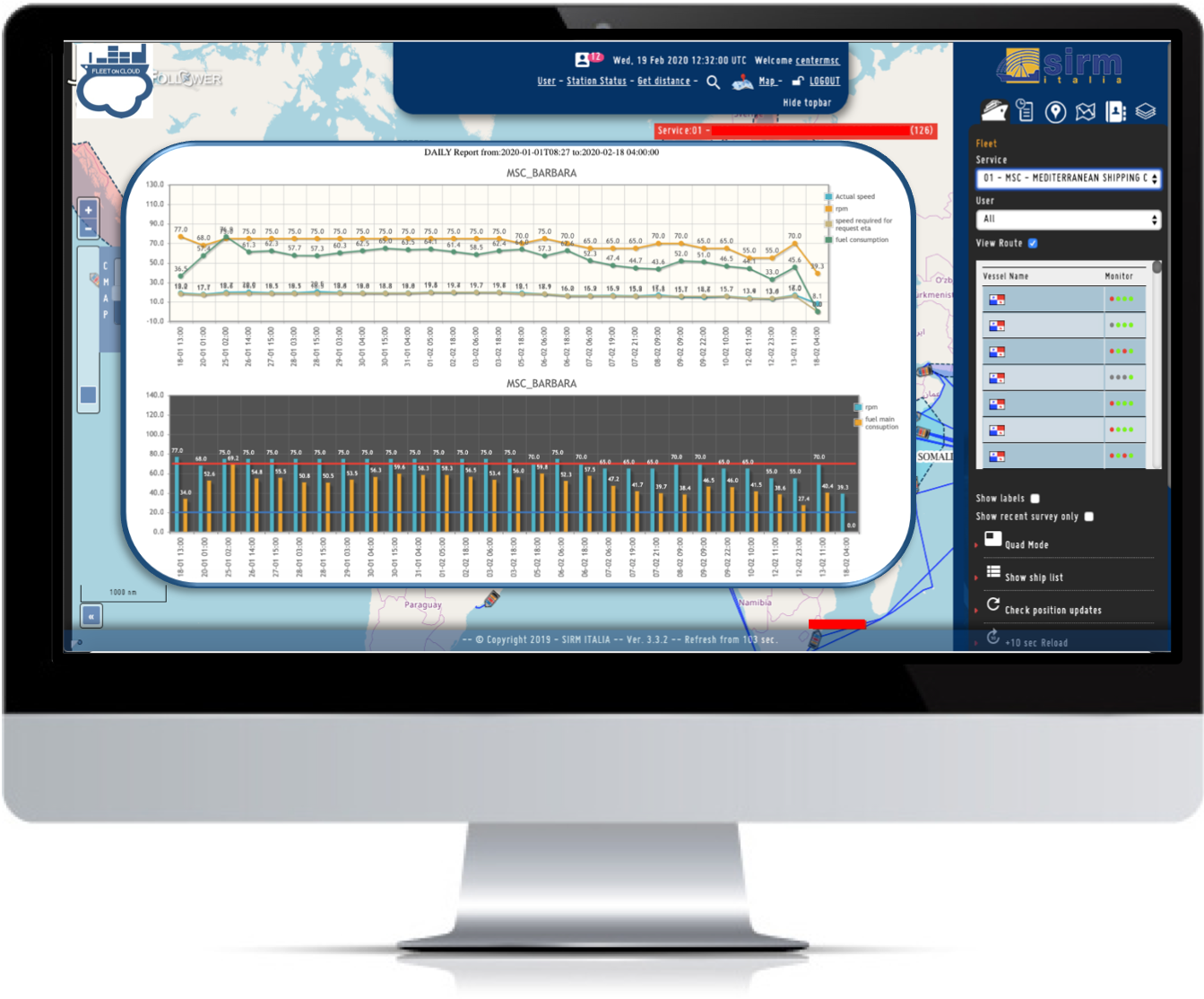 big Data Maritime Cloud Services Tracking and Monitoring Connected Vessel